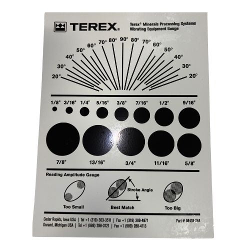 Emerald Parts | emeraldparts.com | 04418244 - Screen Gauge Emblem - Terex - Cedarapids | Emblem Emerald Parts | emeraldparts.com | 04418244 - Screen Gauge Emblem - Terex - Cedarapids | Emblem